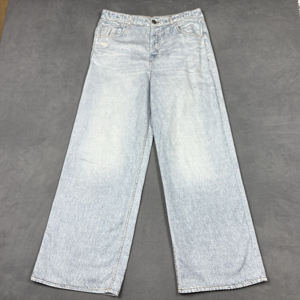 Joie Light Wash Wide Leg Jeans Size Large High Rise Cotton Blend Lightweight - Picture 2 of 10